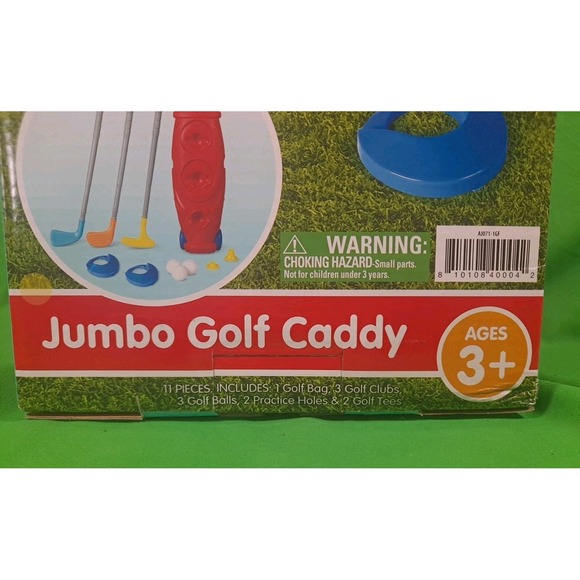 Jumbo Golf Caddy Set with Clubs and Balls, Outdoor Toy Sports Equipment, Ages 3+ - Picture 7 of 7